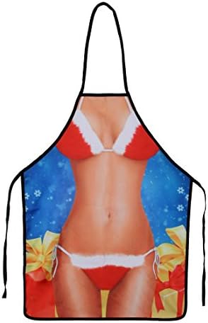 Careonline Xmas Merry Christmas Funny Kitchen Cooking Chef BBQ Party Cosplay Apron Baking Cake Decorating Aprons