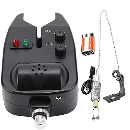 Fish Bite Alarm, Electronic Fishing Pole FishBite Alarm Fishing Bite Alarm Indicator LED Indicator Sound Alert Fishing Rod Accessory