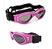 Homesupplier Dog Goggles Doggie Sunglasses for Small Medium Pets Dogs Glasses Puppy Eyewear Windproof UV Protection, Vet Recommended Eye Protection (Rose Red)