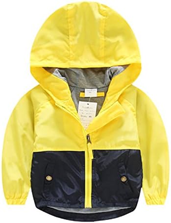 Surprising Day Hooded Toddler Boys Girls Jacket Spring Autumn Kids Clothes Children Windbreaker Baby Boy Infant Jackets Infantil Yellow 5T