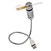 Mini USB Fan Clock Fan for PC Laptop Notebook Desktops Flexible LED Cooling Flashing USB Fan