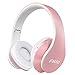 Ifecco Bluetooth Headphones, 4 in 1 Upgrade Bluetooth Foldable Over-Ear Headsets with Micro Support SD/TF Card for Bluetooth-Enabled Devices (Rose Gold) primary