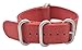 ArtStyle Watch Band with 1.5mm Thickness Quality Nylon Strap and Heavy Duty Brushed Buckle (Red, 22mm)