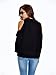 CHOiES record your inspired fashion Choies Women's Black High Neck Cold Shoulder Long Sleeve Sweater Pullover S