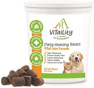 ViTaiLity Maximum Strength Hip and Joint Supplement - Vet Grade Glucosamine Formula in a Tasty Treat your Dog and Cat will LOVE!