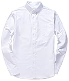 Men's Oxford Long Sleeve Button Down Dress Shirt With Pocket