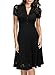 Miusol Women's 1950S Style V Neck Cap Sleeve Flare Lace Cocktail Party Dress