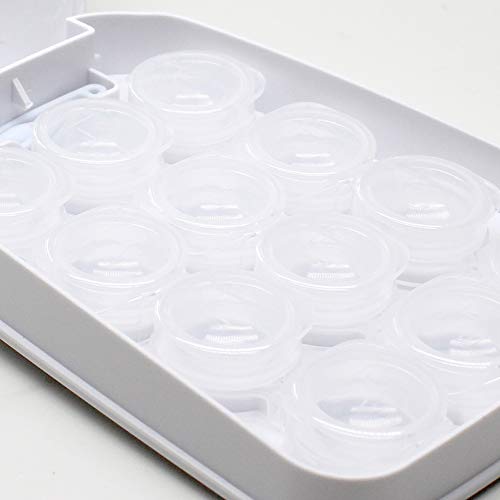 Woniutch 6 Pack Bulk Contact Lens Case Travel Kit with Mirror, (White)