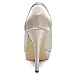 ELEGANTPARK Satin Bridal Wedding Shoes Peep Toe High Heel 5inch