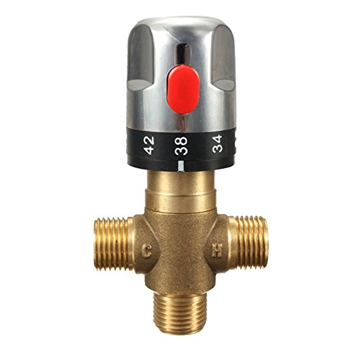 Buy BESTIFIRE Brass Thermostatic Mixing Valve Pipe Thermostat Valve