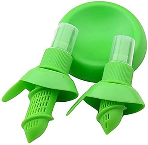 Lemon Juice Sprayer Citrus Lime Juicer Sprayer Manual Kitchen Cooking Gadget for Salad, Seafood and Drinks, 3 Pieces 1 Set(Green)