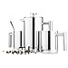 French Press Coffee Maker Set - [5-pieces] 18/8 Stainless Steel Double Wall Vacuum Insulated Coffee Press 34 oz. with 2 Stainless Steel Coffee Mugs 16 oz., S/S Spoon, Coffee Scoop, Bonus Screen Filter