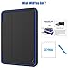 SEYMAC stock Case for iPad 2017/2018, Protective iPad 9.7 inch Smart Cover Auto Sleep Wake with Leather Stand Feature for 5th/6th Generation (A1822/A1823/A1893/A1954) New iPad (Black/Blue)