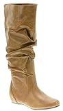 Soda Womens Tail Classic Soft Slouchy Flat To Low Heel Knee High Boots