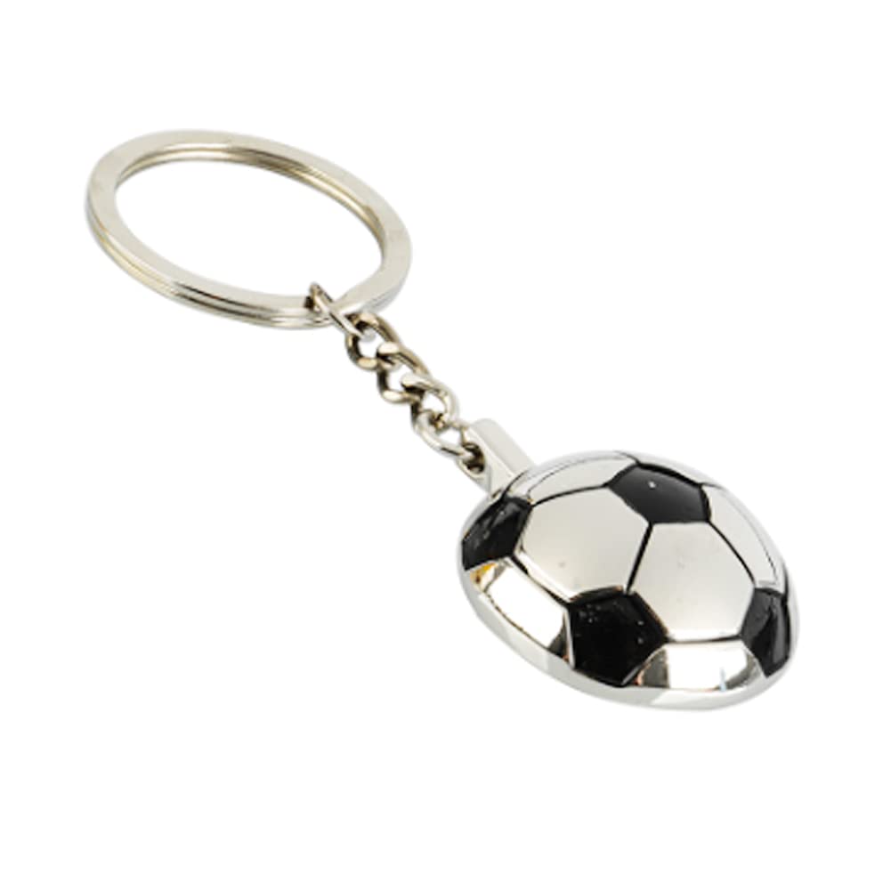 ARFUKA Keyring Football Pendant Keychain Metal Keyring Key Chain, Christmas/Birthday Gift for Men and Women Silver