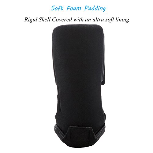 Plantar Fasciitis Night Splint, Adjustable Soft Medical Pneumatic Brace Boot for Pain Relief Black Large