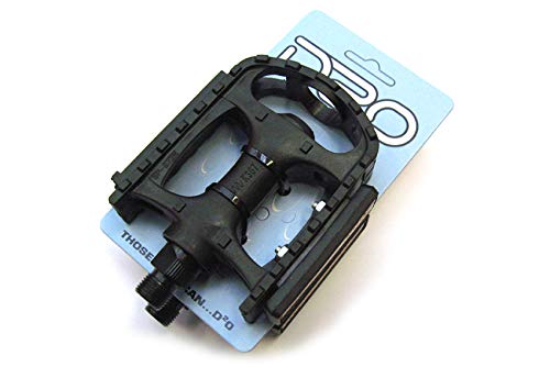 D2O Unisex Adult Resin ATB Bike Pedals Black 9/16 inch - Black, 9/16