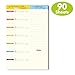 90 Pages Weekly Meal Planner Shopping List Note Pad with Tear Off Perforated Line and Magnet Mountings (6 x 9inch)