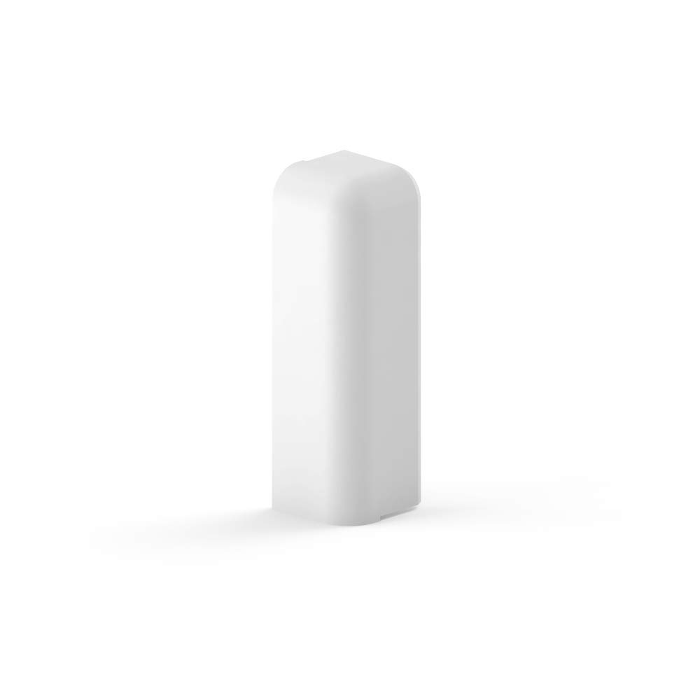 Habengut end cap left version for skirting board 70 mm made of PVC, colour: white | Content: 1 piece - for a neat finish