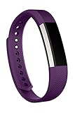Fitbit Alta HR and Alta Bands Silicone, Qadou Replacement Accessories Silicone Small & Large Band for Fitbit Alta HR and Alta, Silver, Yellow, Blue, Black, Purple, Pink, Green
