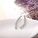 Chicinside Ear Cuff Pin Cubic Zirconia Ear Crawlers Climbers 1 Pair (Silver)