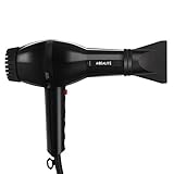 Le Beaute Hair Dryer - Blow Dryer For Professional Salon Grade Treatment - Quality Ionic Ceramic Blower w/ Concentrator and Diffuser - Black