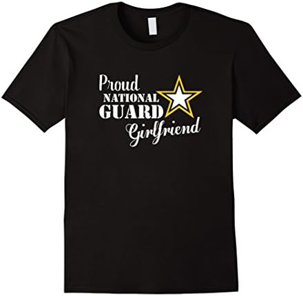 Mens Military Cool Proudly Support US National Guard Girlfriend G 2XL Black