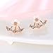 XINSHUN Women Fashion Accessories Cute Stud Earrings Boucle d'oreille Femme Flower Earrings Gold Bijoux Jewelry(rose golden)