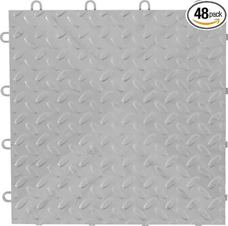 Gladiator Gaft48ttps Silver Floor Tile 12 X 12 48 Pack Floor