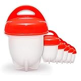 Deja Vu & Uk (Upgrade 2019) Egg Cooker Hard & Soft Maker, Use Oil, Non Stick Silicone, Poacher, Boiled, Steamer,JUST LIKE YOU SEE ON TV 6 pack