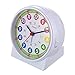 Tinload Analog Alarm Clock for Kids, Telling Time Teaching Design, Silent Non Ticking, Increasing Beep Sounds, Battery Operated Snooze and Light Functions