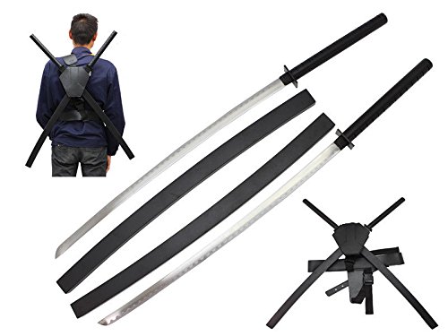 41.75" deadpool dual two ninja swords with x back …