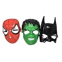 Seasons Merchandise Set of 3 Kids Masks - Spider-Man, Batman, Hulk