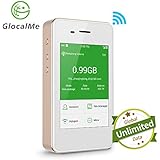 GlocalMe G2 Mobile Hotspot, 4G High Speed Unlimited Data Plan Global WIFI Hotspot, SIM Free No Roaming Charges &amp; Unlocked Internet Access for Travel and Outdoors (Gold)