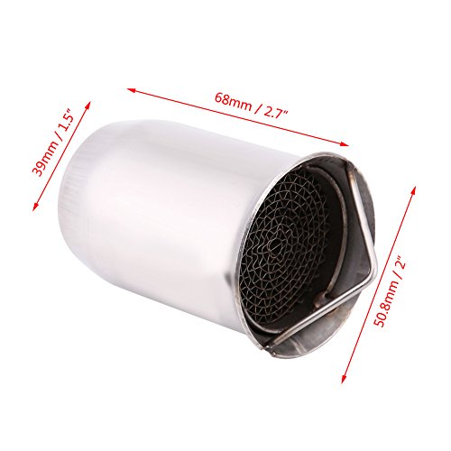 DEALPEAK 51mm Universal Motorcycle Exhaust Pipe Muffler Silencer DB Killer Noise Eliminator Style 4 (Style : Small) - Thumbnail 4
