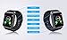 WGHL Wearable Bluetooth Touch Screen Smart Watch with Camera and SIM Card Slot for Android Samsung HTC LG SONY (Full Functions) IOS iPhone 5 / 5s / 6 / 6plus / 7(Partial functions) (Black)