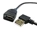 Happy& Shopping Pair Right+ Left Angled 90degree USB 2.0 a Male to Female Adapter Extension Cable primary