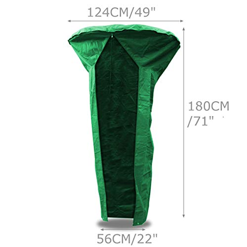 Essort Outdoor Heater Cover, Patio Heater Cover Waterproof Stand Up Garden Heater Protective Cover 49'' x 71'' x 22''-Patio Furniture Cover - Thumbnail 7