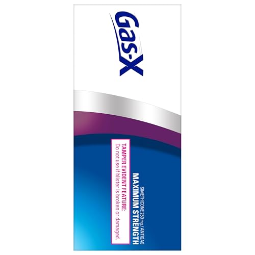 GAS-X MAXIMUM STRENGTH GAS RELIEF SOFTGELS WITH SIMETHICONE 250 MG FOR BLOATING RELIEF – 50 COUNT