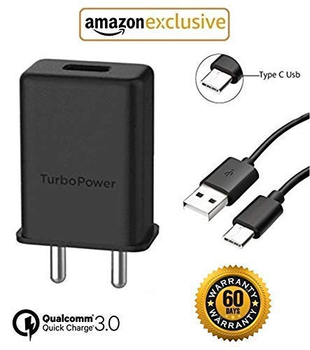 Mysail Turbo Power 3.0 Ampere 25 W Mobile Charger Compatible with Type C Mobile (Samsung S9 Plus, Note 9 & One Plus Mobi
