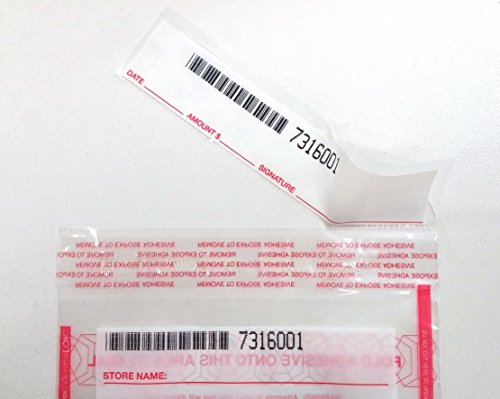 Service Central CA B511A Clear 6 x 9 PermaLok Cash Transmittal bag for Cash Drop, 50 / pack