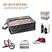 LOVK Shoe Bags for Travel, 4 PCS X-Large Travel Accessories Shoe Bags Transparent Waterproof Nylon Packing Cubes Luggage Organizer with Zipper for Men Women Kids,Toiletry,Gym,Laundry