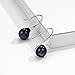 S925 Sterling Silver Freshwater Cultured Pearl Dangle Drop Earrings for Women AAA+ Quality 8mm Black Pearl Women's Earrings