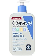 CeraVe Baby Wash & Shampoo | Fragrance, Paraben, & Sulfate Free Shampoo for Tear-Free Baby Bath Time