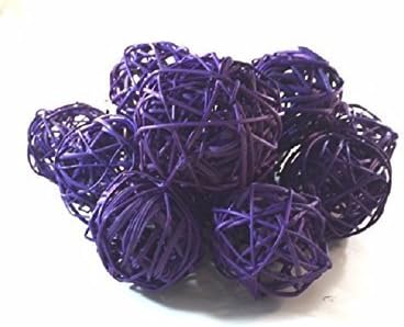 Amazon Com 2 Packages Decorative Spheres Of 6 Purple Twig
