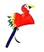 Nicky Bigs Novelties Tropical Parrot Hat for Adults Colorful Macaw Bird Costume Head Cap with Feathers Beak Tail Funny Novelty Hat for Luau Beach Party Zoo Trip Halloween Cosplay Festivals One Size