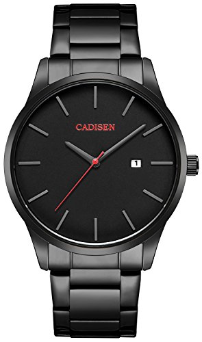 VOEONS Mens Watches Clearance Black Stainless Steel Watch Analog Quartz Wrist Watch for Men reloj de mujeres - Thumbnail 7