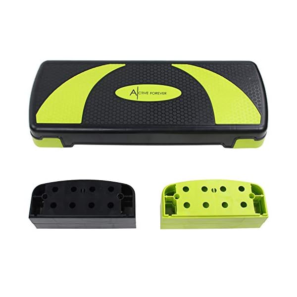 ACTIVE FOREVER Steppers for Exercise 3 Levels, Aerobic Step Board, Adjustable Height 10cm/15cm/20cm, Steps Equipment for…