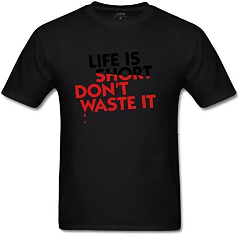 Josephine Decaria Men's Life is Short Short Sleeve cool classic T Shirt