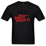 Josephine Decaria Men's Life is Short Short Sleeve cool classic T Shirt